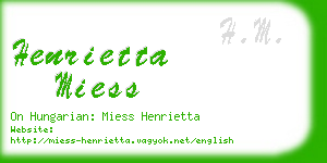 henrietta miess business card